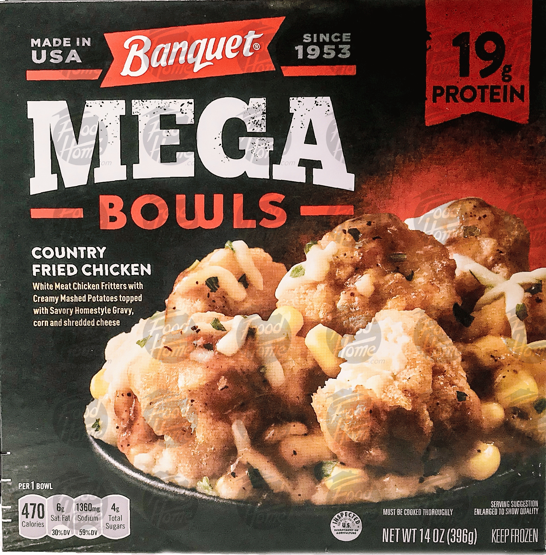 Banquet Mega Bowls country fried chicken, frozen bowl Full-Size Picture